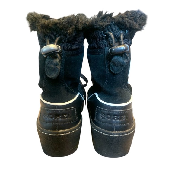 Sorel Tivoli II Womens Winter Boots Black Waterproof Suede Size 5 - Picture 4 of 8